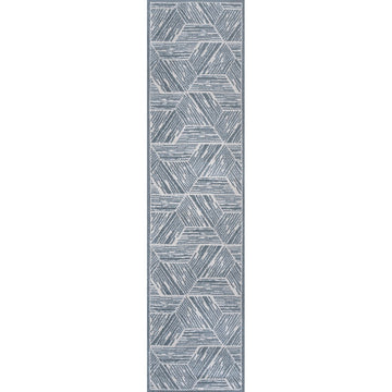 Vector Modern Coastal Geometric Machine-washable Area Rug